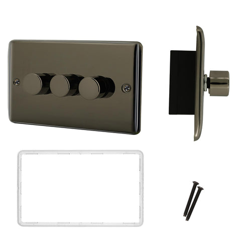 Standard Plate Switches and Sockets USB Plug Nickel Steel Rounded Corners Fused