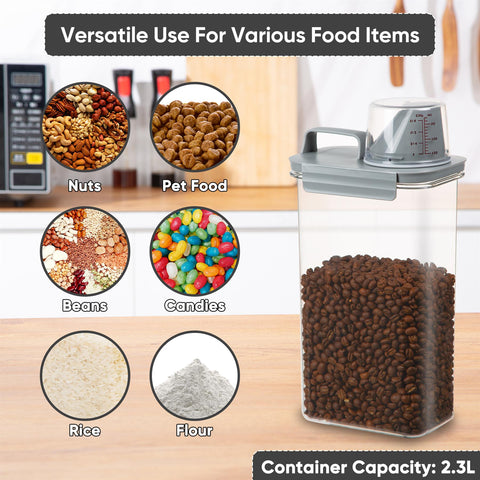 Convenient 2300ml Food Container Cereal Dispenser GREY