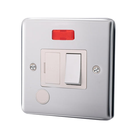 Standard Plate Switches and Sockets USB Plug Nickel Steel Rounded Corners Fused