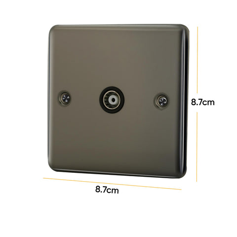 Standard Plate Switches and Sockets USB Plug Nickel Steel Rounded Corners Fused