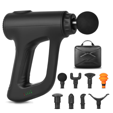 High Tech Touch Screen Deep Tissue Massage Gun BLACK