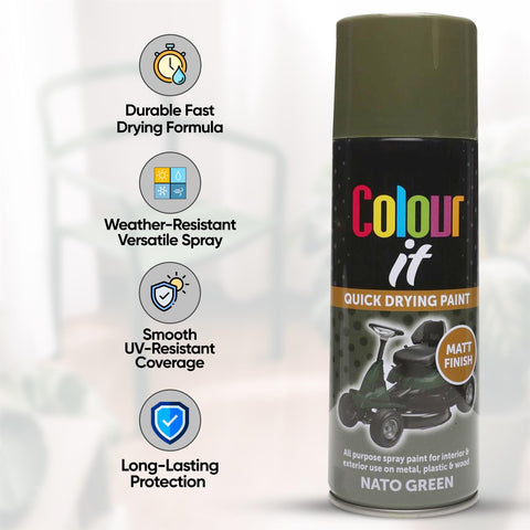 400ml Spray Paint Aerosol Matt Gloss Metal Wood And Plastic Paint Waterproof