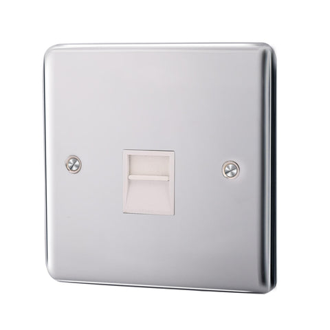 Standard Plate Switches and Sockets USB Plug Nickel Steel Rounded Corners Fused