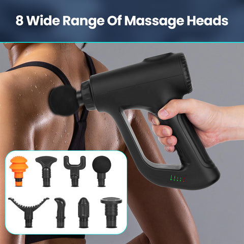 High Tech Touch Screen Deep Tissue Massage Gun BLACK