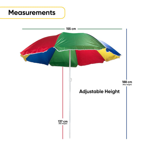 6.1ft Indoor Outdoor Garden Parasol Beach Patio Umbrella UV Protection Tilting