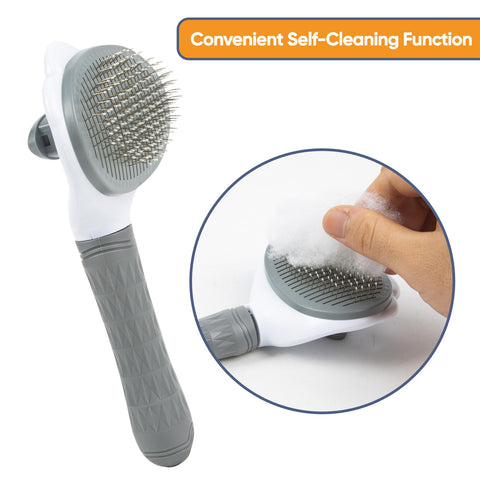 Cat Dog Comb Hair Massage Self Cleaning Grooming Brush