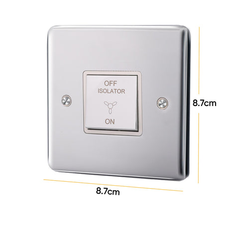 Standard Plate Switches and Sockets USB Plug Nickel Steel Rounded Corners Fused