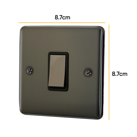 Standard Plate Switches and Sockets USB Plug Nickel Steel Rounded Corners Fused