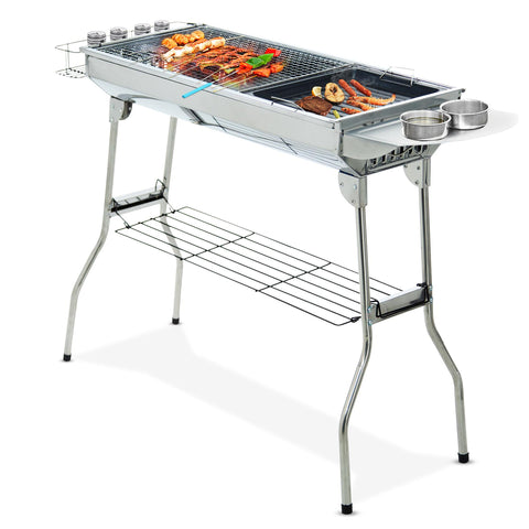 Charcoal BBQ Grill  Stainless Steel Outdoor BBQ Grill