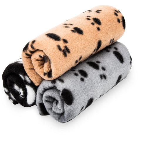 Large Soft Pet Blankets Pack of 3 Ensuring Pet Comfort 92 x 68cm