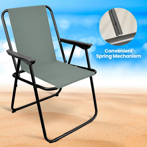 Relaxing Spring Beach Chair Designed for Outdoor Comfort GREY