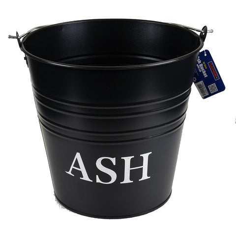 10L Metal Ash Bucket Fireside Storage Coal Bin Skuttle With Lid Fire Log