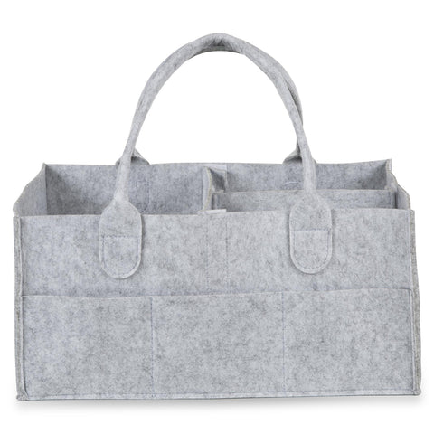 Grey Baby Organiser Storage Nappy Caddy Portable Carrier Bag Felt Changing Bag