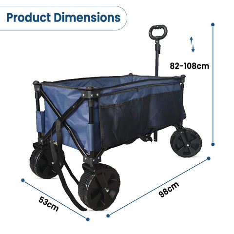 Garden Beach Camping Festival Trolley Wheel Design Folding Cart