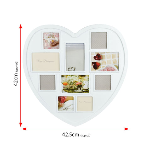 White Hanging Heart Photo Frame