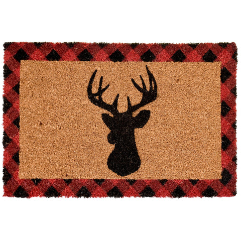 Door Mat Stag Tartan