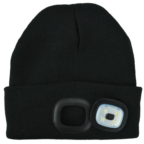 Unisex LED Beanie Hat Warm Ladies Woolly Thermal