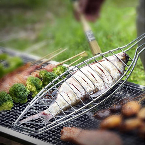 BBQ Fish Grill Basket Rack