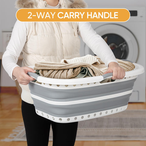 Collapsible Hip Hugger Laundry Basket Large