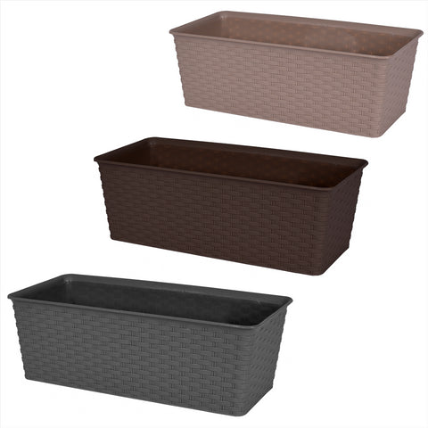 Rectangle Rattan Planter