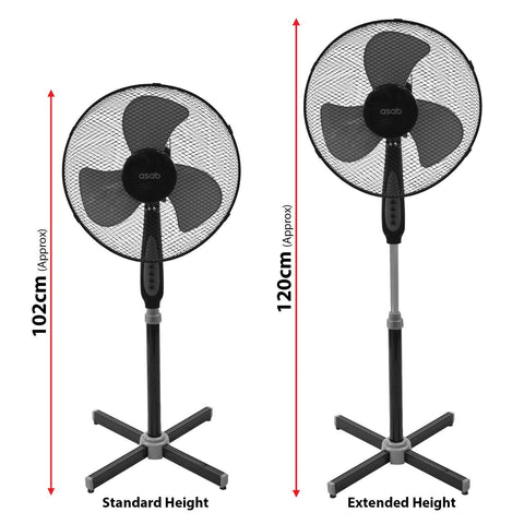 2Pcs Electric Oscillating Pedestal Fan 16 Inch