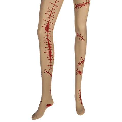 Halloween Fancy Dress blood stained tights