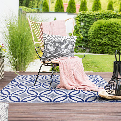 Outdoor Rug 180Cm X 120Cm - Blue