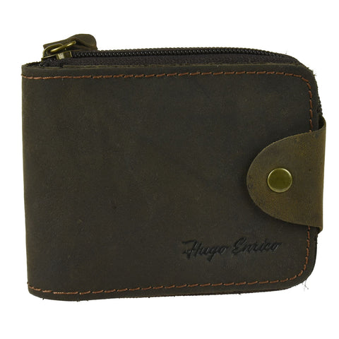 Hugo Enrico Mens Genuine Leather BiFold Wallet