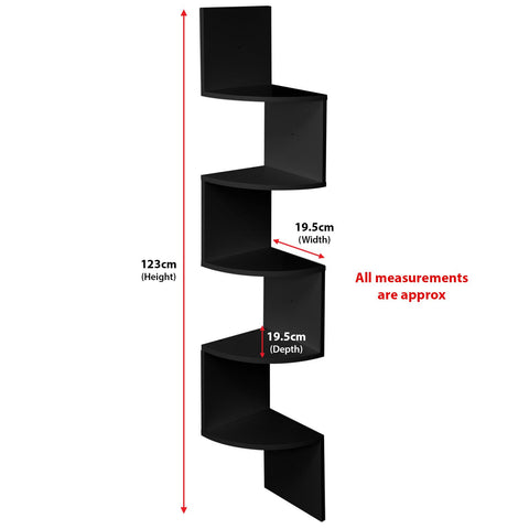 5 Tier Floating Wall Shelf