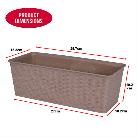 Rectangle Rattan Planter