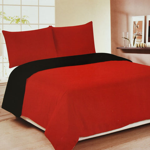 Reversible Duvet Set With Pillow Cases Fitted Sheet