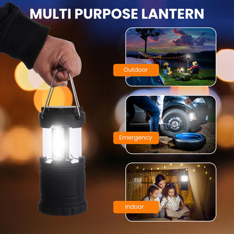 2Pcs Midi COB LED Collapsible Lantern Lights