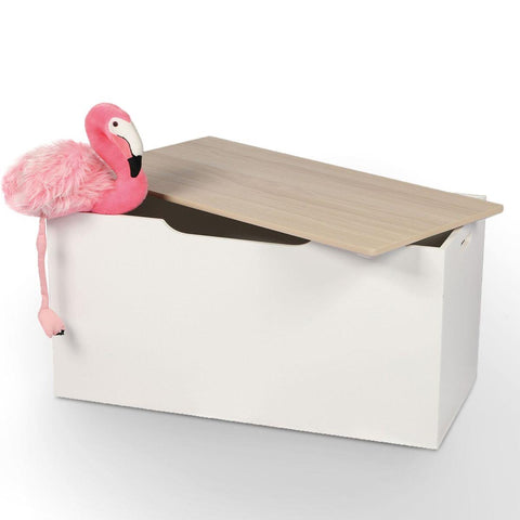 Wooden Storage Box Kids' Toys Storage Chest White Blanket Box And Ottoman