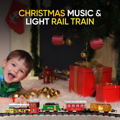 Christmas Music & Light Rail Train