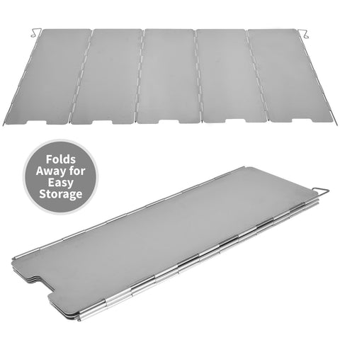 5Pcs Aluminum Portable Panel Burner Wind Shield Screens