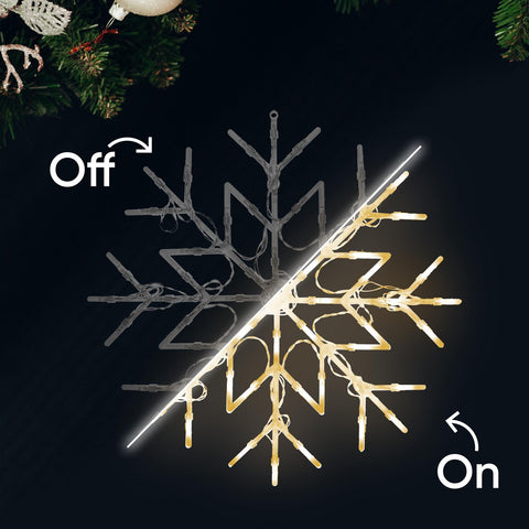 Christmas Snowflake 50 Led Light - Warm White