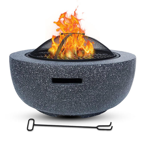 Fire Pit BBQ Grill Round Brazier