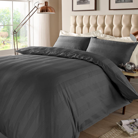 400TC - 100% Cotton Multi Stripe Duvet Set