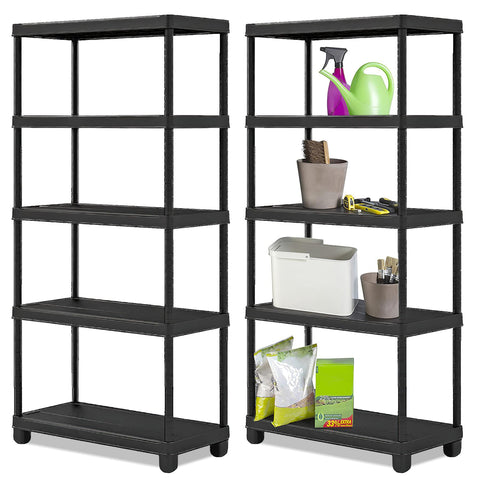 Black Plastic Shelving Unit