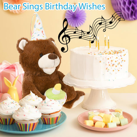 13" Singing Happy Birthday Teddy Bear