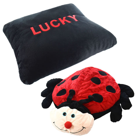 Kids Childrens Reversable Soft Plush Pillow Cuddle Animal