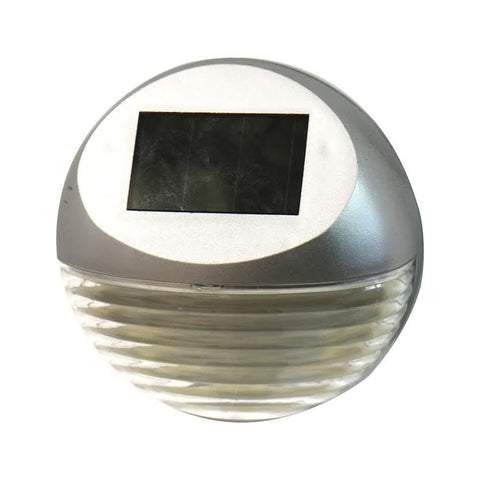 Dual LED Solar Fence Light Silver