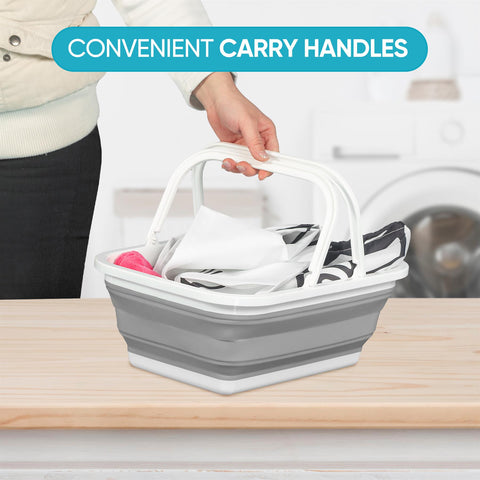 Collapsible Washing Up Bowl With Carrying Handles