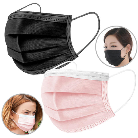 Unisex Disposable Black Face Mask Protection