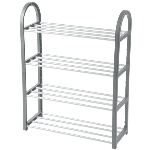 4 Tier Storage 8 Pair Shoe Rack Grey