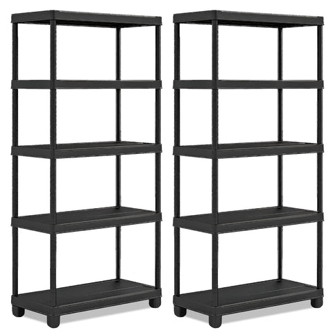 Black Plastic Shelving Unit