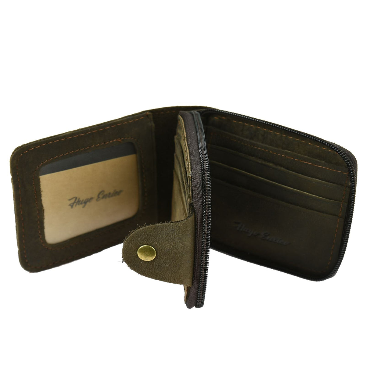 Hugo Enrico Mens Genuine Leather BiFold Wallet