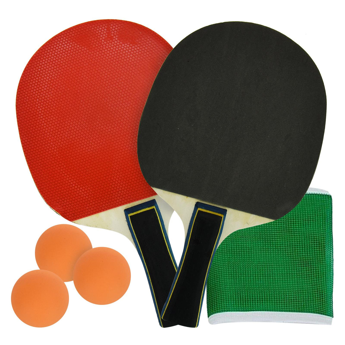 Table Tennis Complete Set 2 Paddle Bats 3 Ping Pong Balls