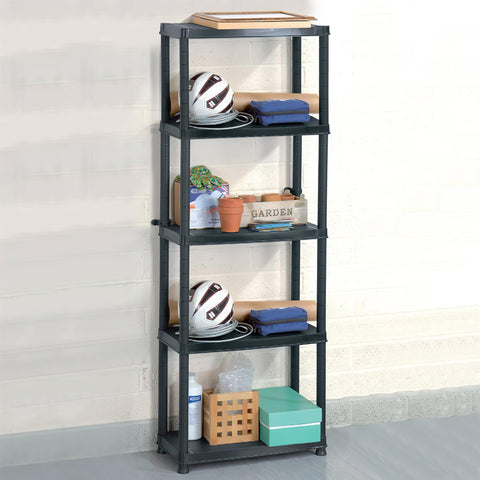 Black Plastic Shelving Unit