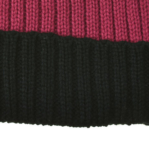 Girls Fashion Bobble Hat Red Black